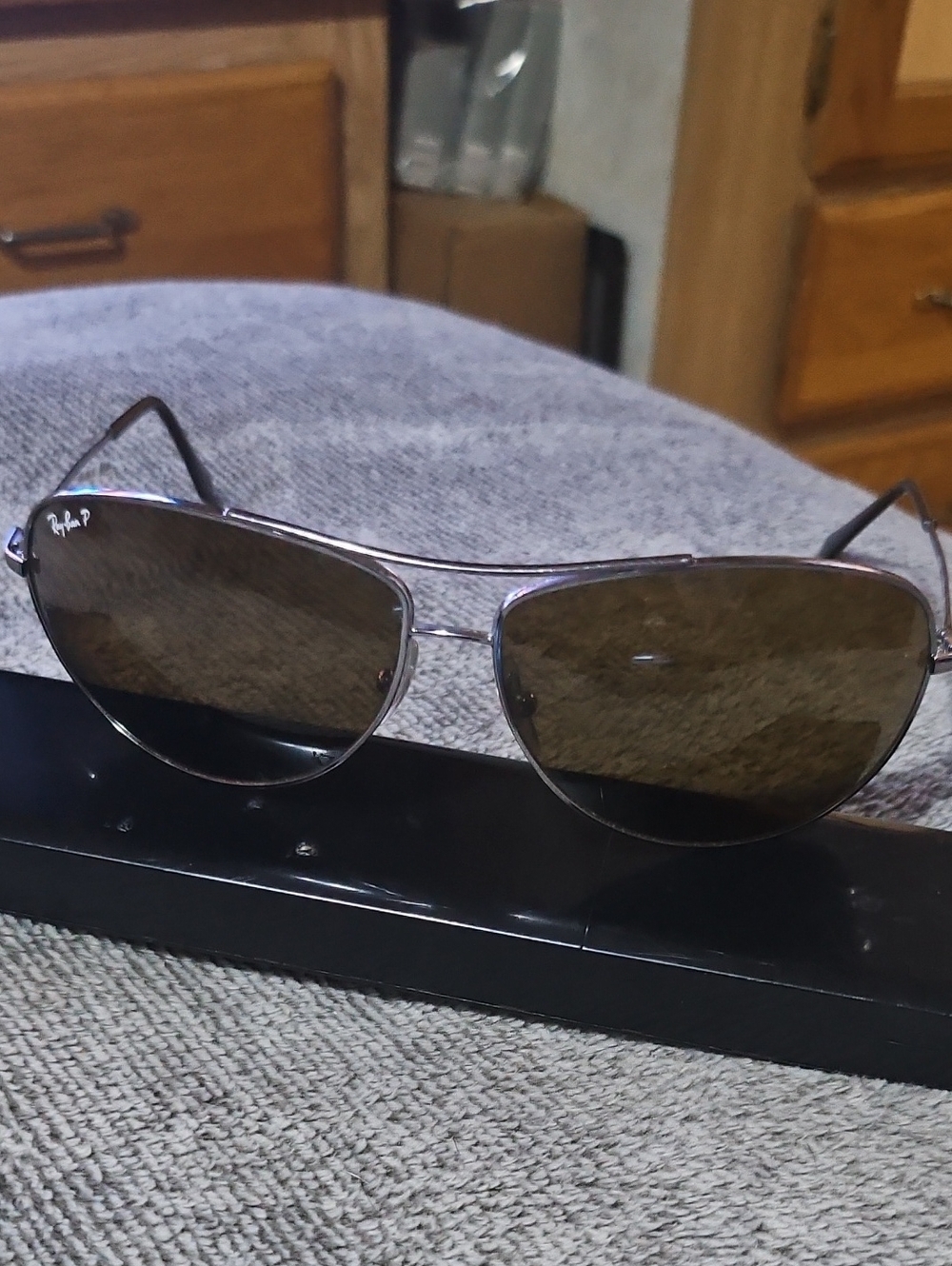 Ray-Ban Aviator Sunglasses - Silver Frame with Brown Lenses